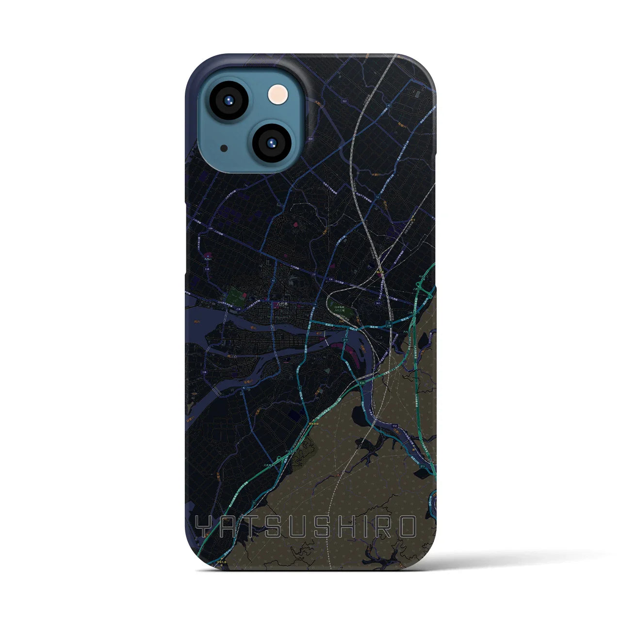 【八代(熊本県)】地図柄iPhoneケース(バックカバータイプ)