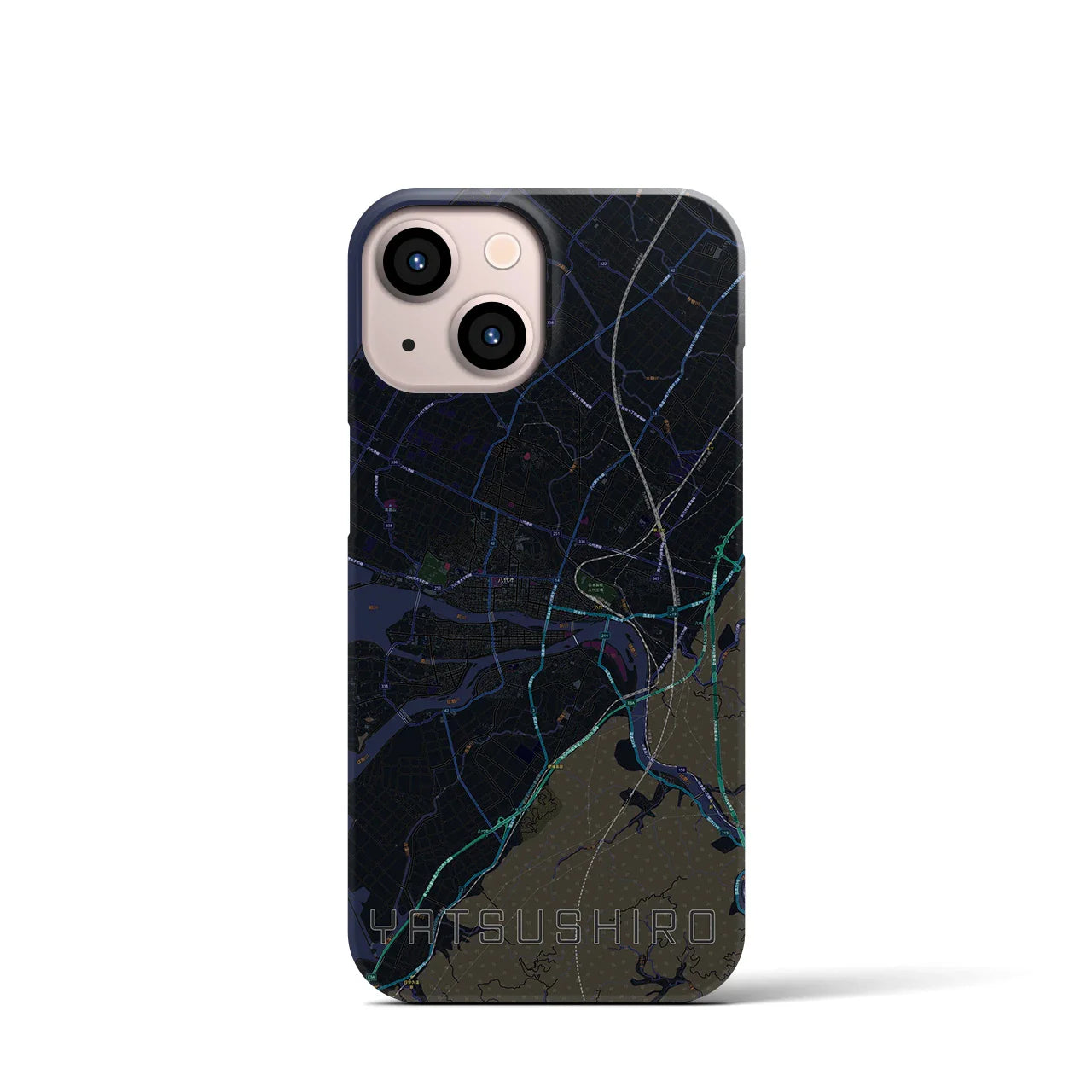 【八代(熊本県)】地図柄iPhoneケース(バックカバータイプ)
