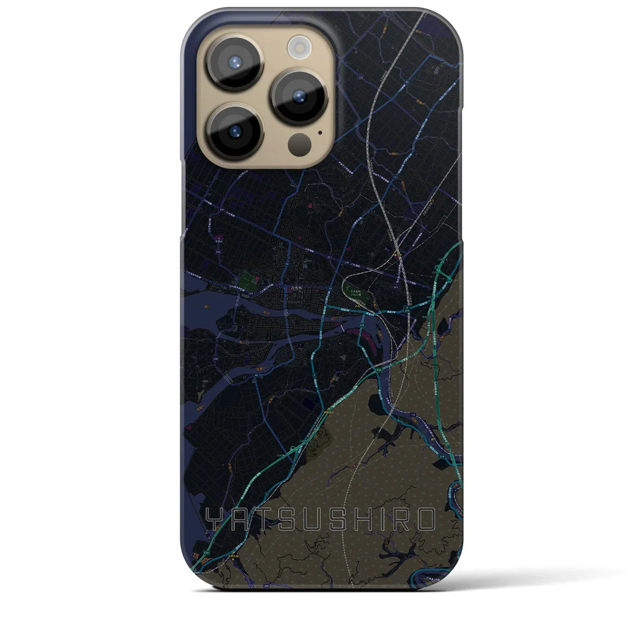 【八代(熊本県)】地図柄iPhoneケース(バックカバータイプ)