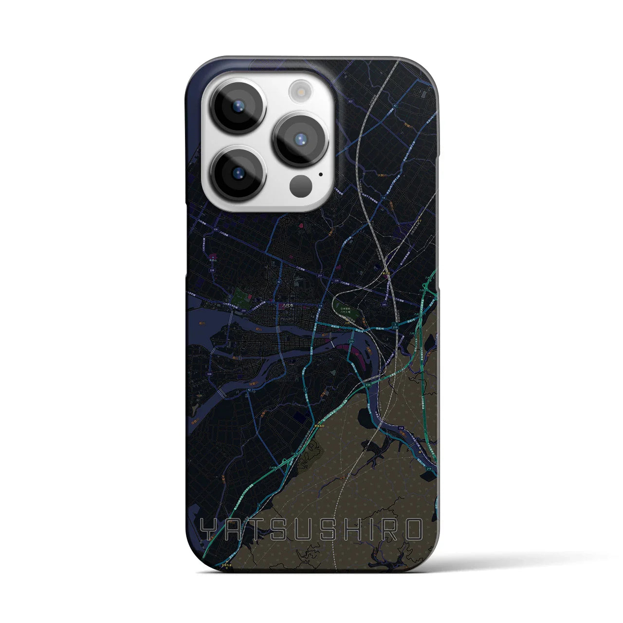【八代(熊本県)】地図柄iPhoneケース(バックカバータイプ)