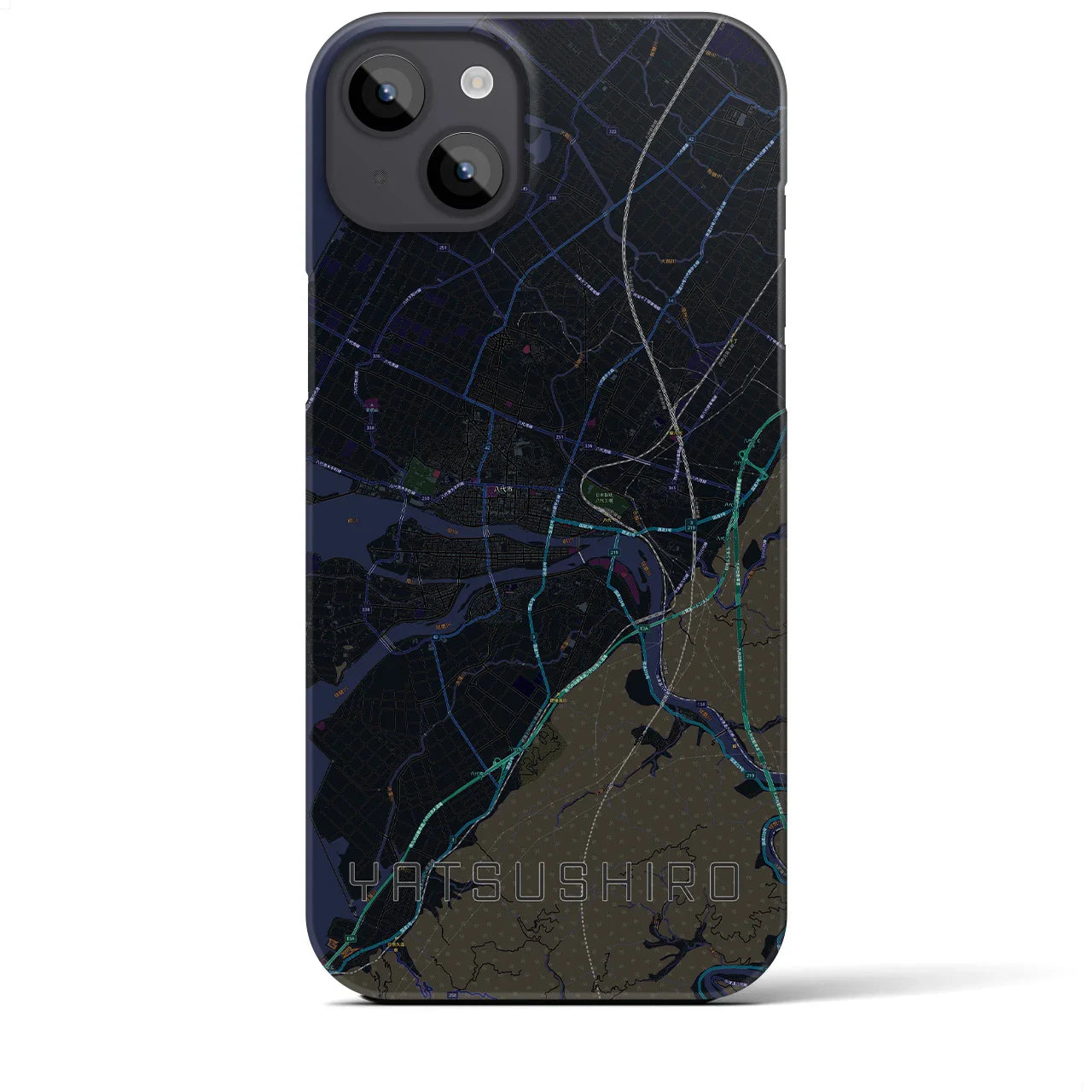 【八代(熊本県)】地図柄iPhoneケース(バックカバータイプ)