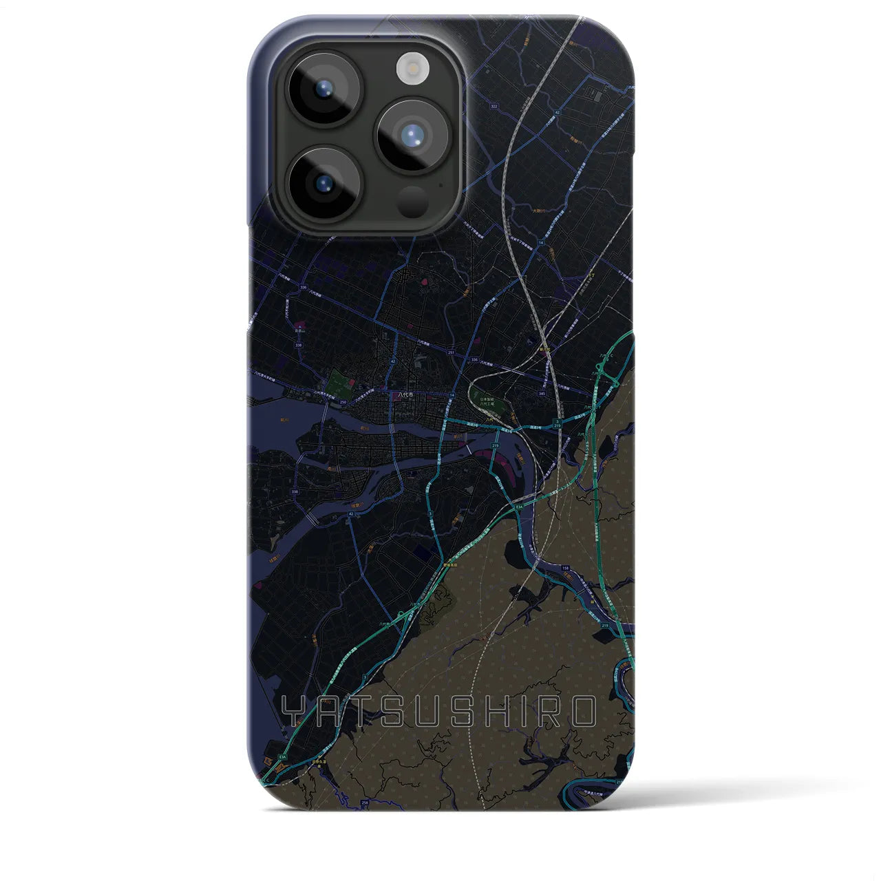 【八代(熊本県)】地図柄iPhoneケース(バックカバータイプ)