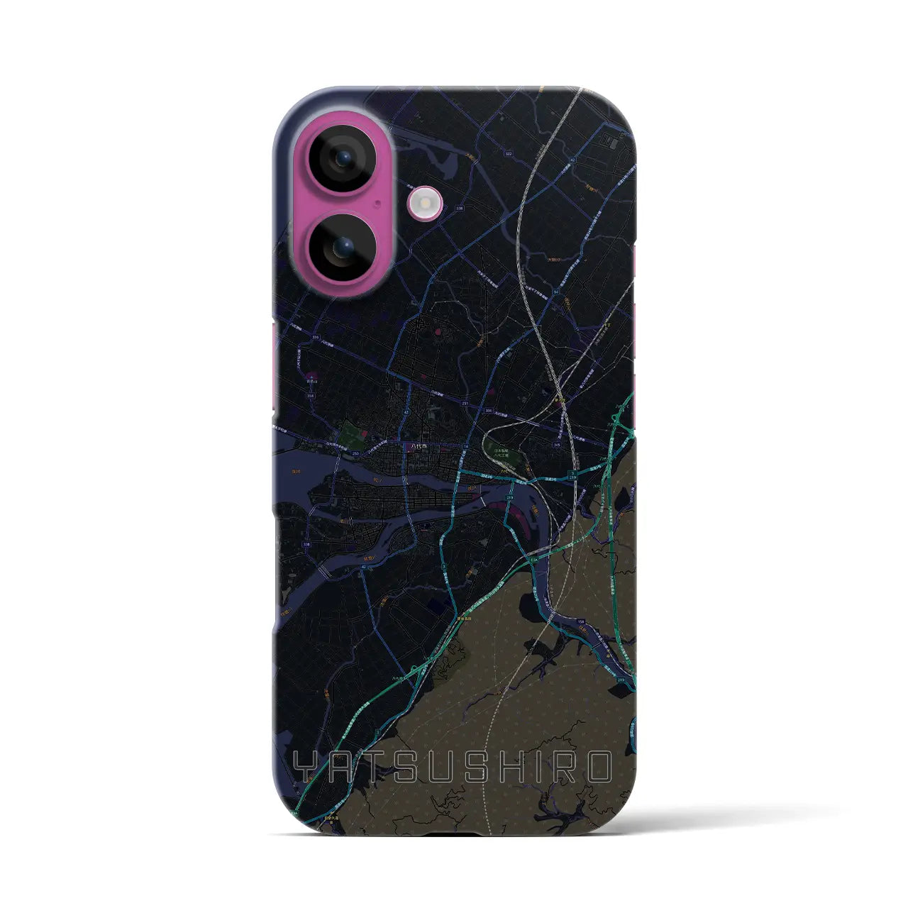 【八代(熊本県)】地図柄iPhoneケース(バックカバータイプ)