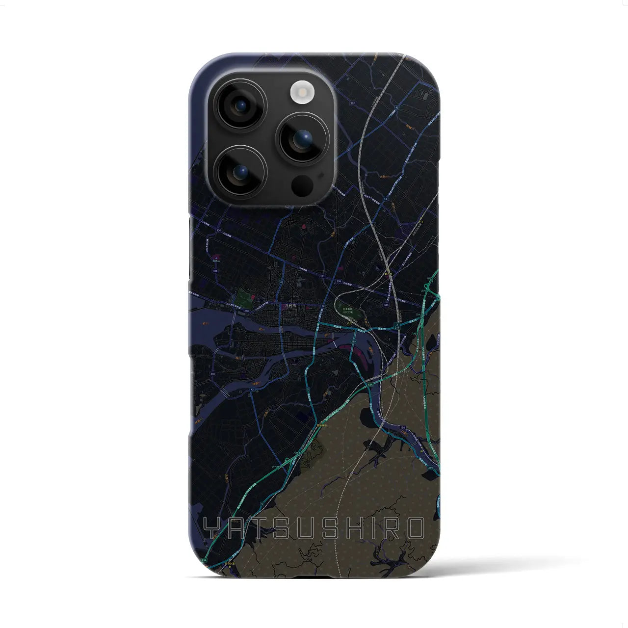 【八代(熊本県)】地図柄iPhoneケース(バックカバータイプ)