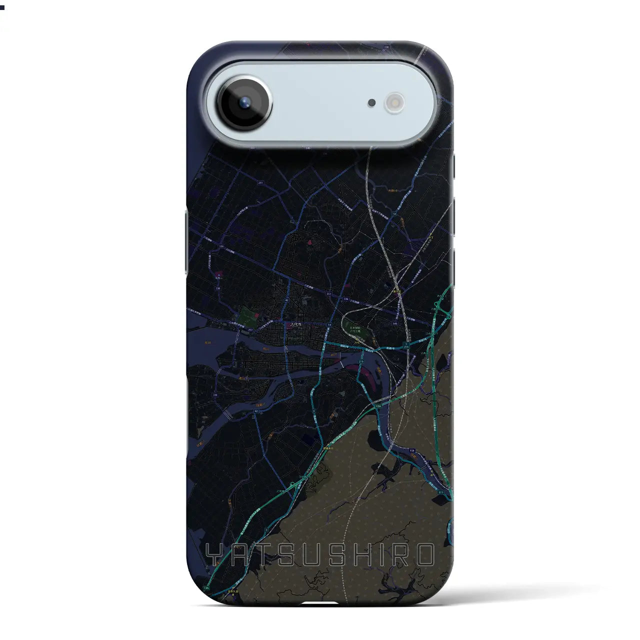 【八代(熊本県)】地図柄iPhoneケース(バックカバータイプ)