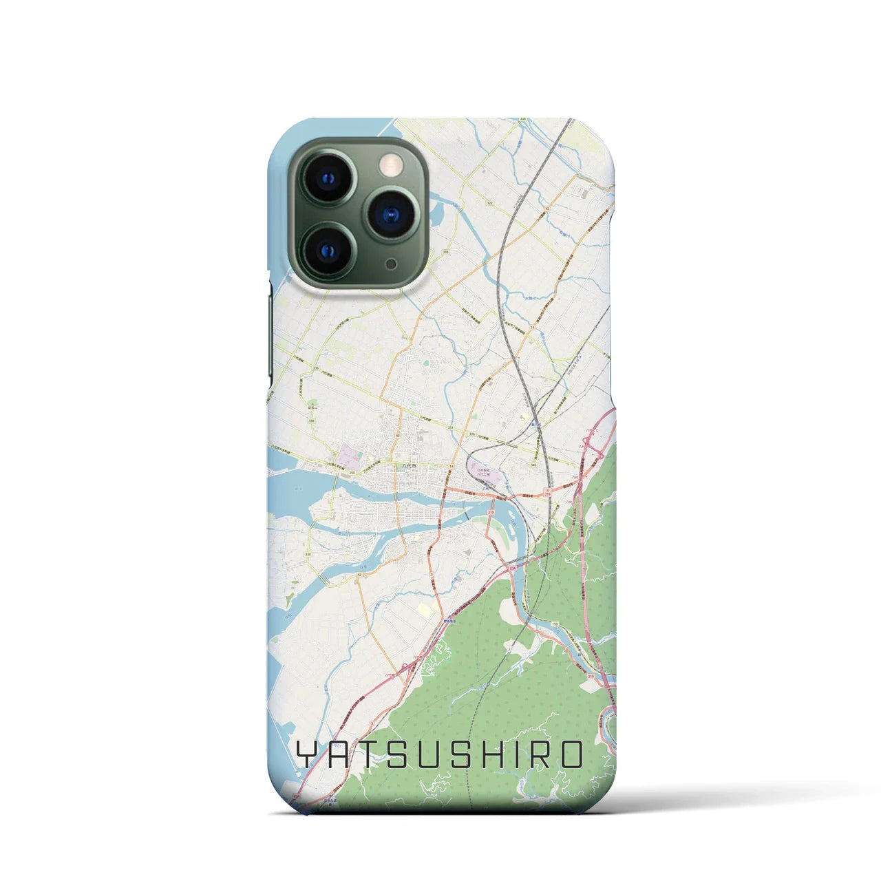【八代(熊本県)】地図柄iPhoneケース(バックカバータイプ)
