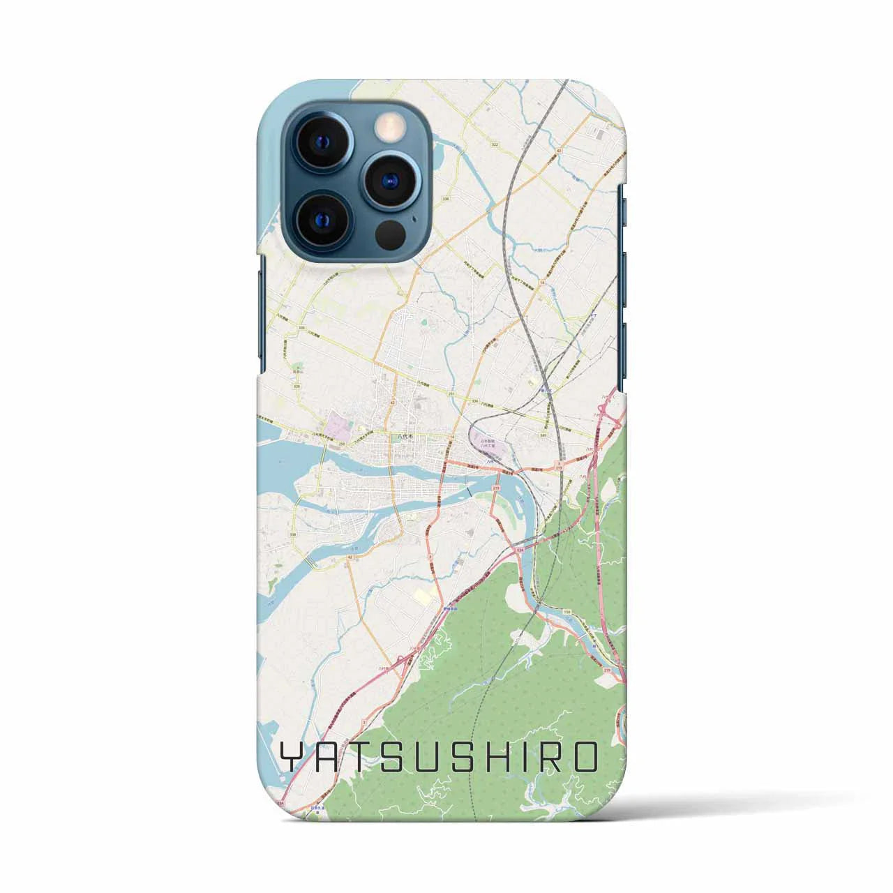 【八代(熊本県)】地図柄iPhoneケース(バックカバータイプ)