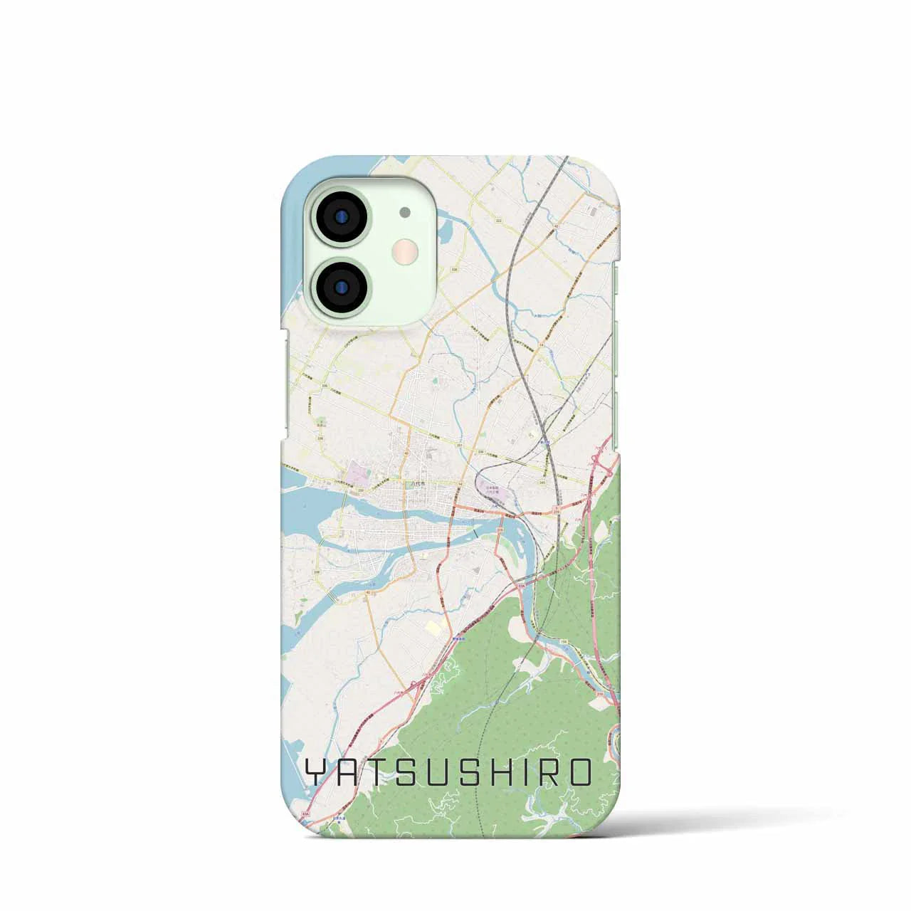 【八代(熊本県)】地図柄iPhoneケース(バックカバータイプ)