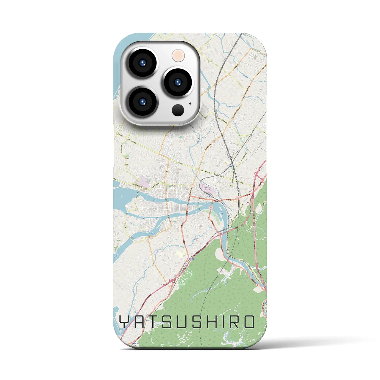 【八代(熊本県)】地図柄iPhoneケース(バックカバータイプ)
