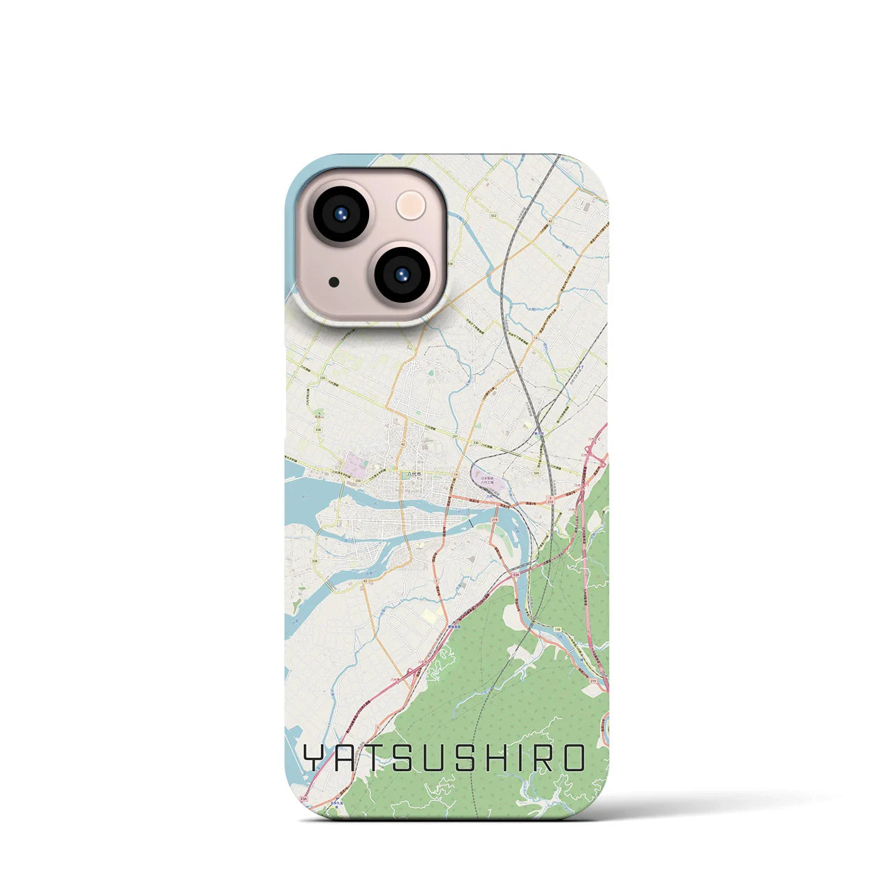 【八代(熊本県)】地図柄iPhoneケース(バックカバータイプ)