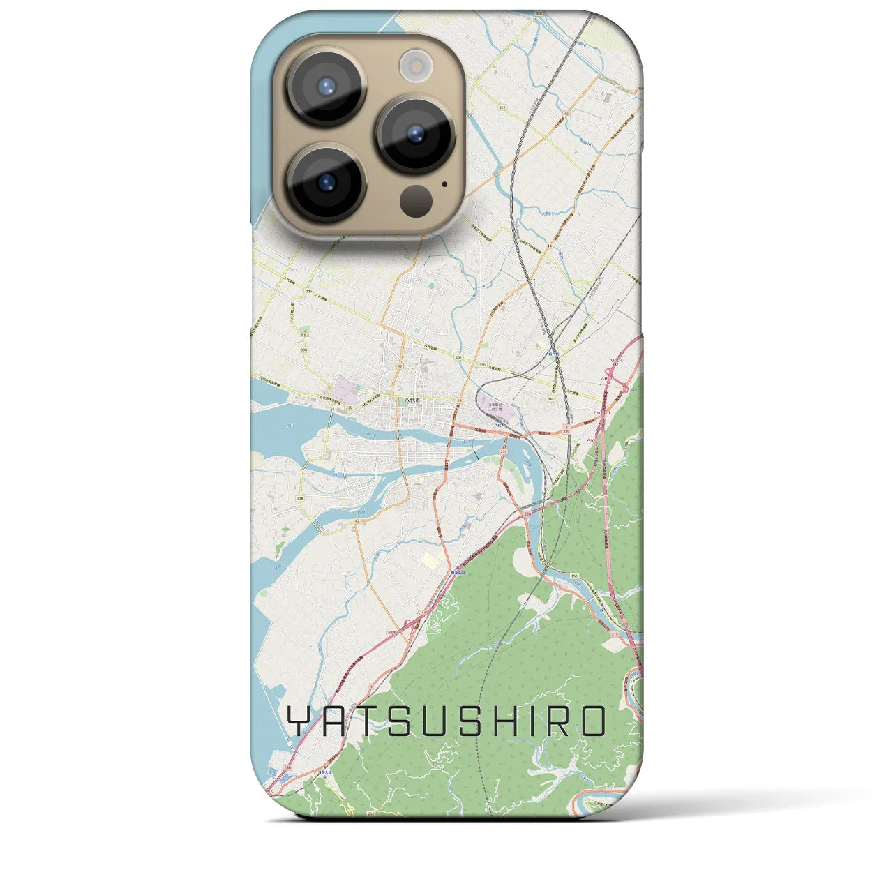 【八代(熊本県)】地図柄iPhoneケース(バックカバータイプ)