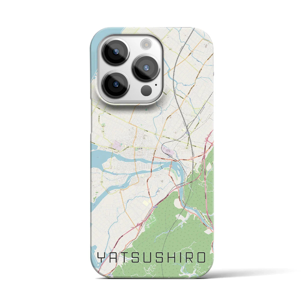 【八代(熊本県)】地図柄iPhoneケース(バックカバータイプ)
