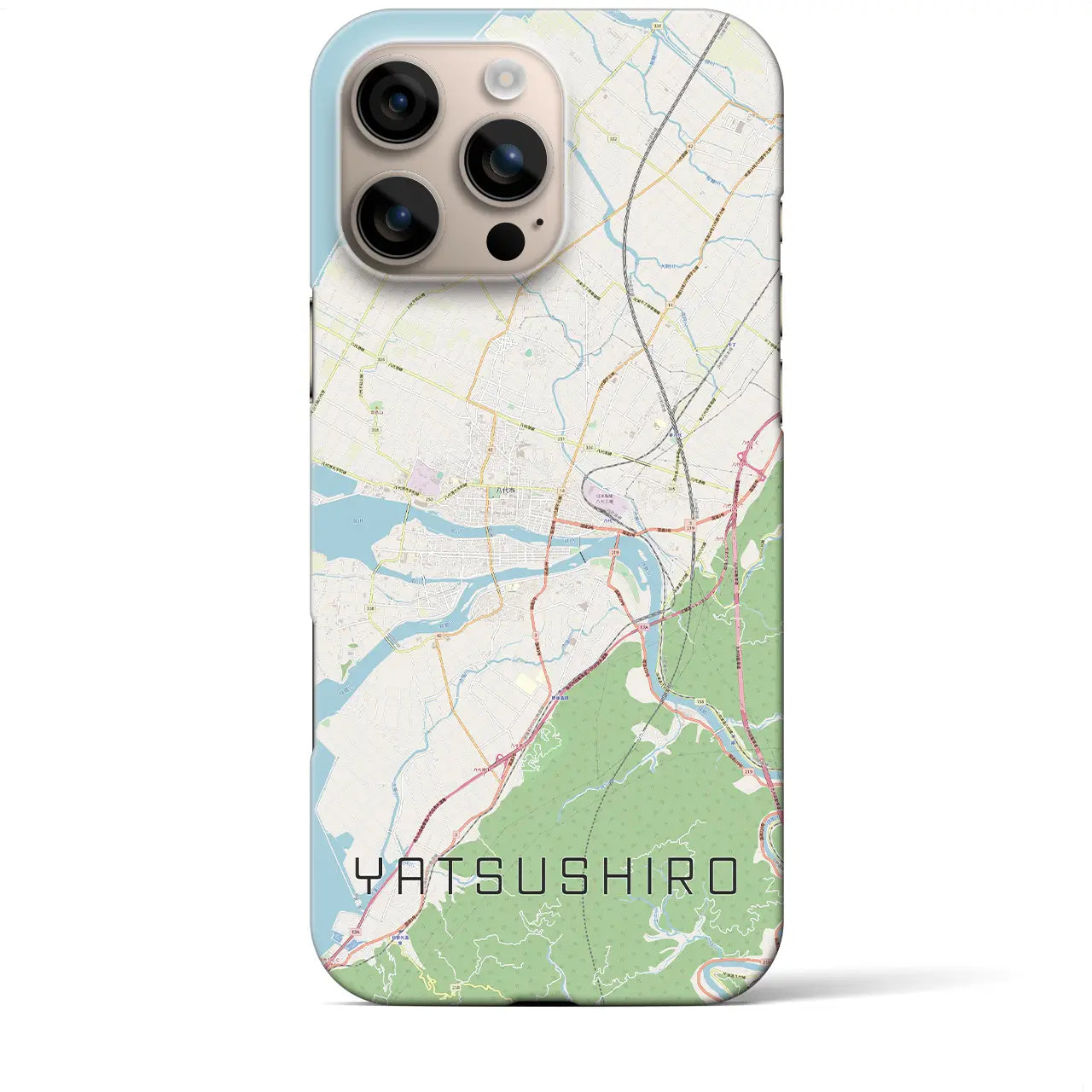 【八代(熊本県)】地図柄iPhoneケース(バックカバータイプ)