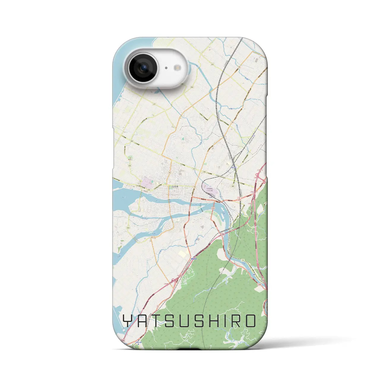 【八代(熊本県)】地図柄iPhoneケース(バックカバータイプ)