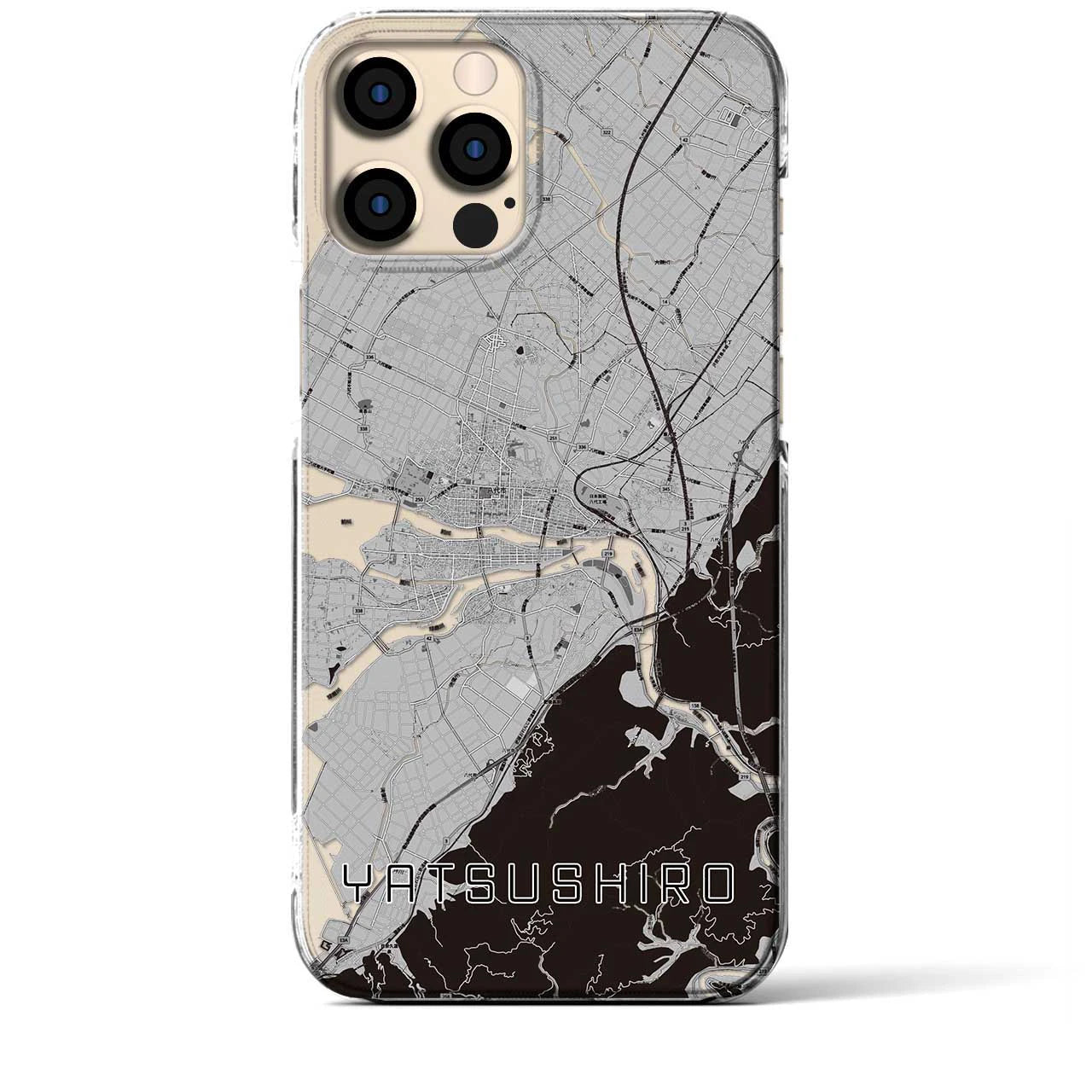 【八代(熊本県)】地図柄iPhoneケース(クリアタイプ)