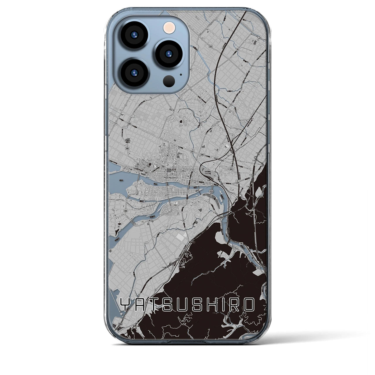 【八代(熊本県)】地図柄iPhoneケース(クリアタイプ)