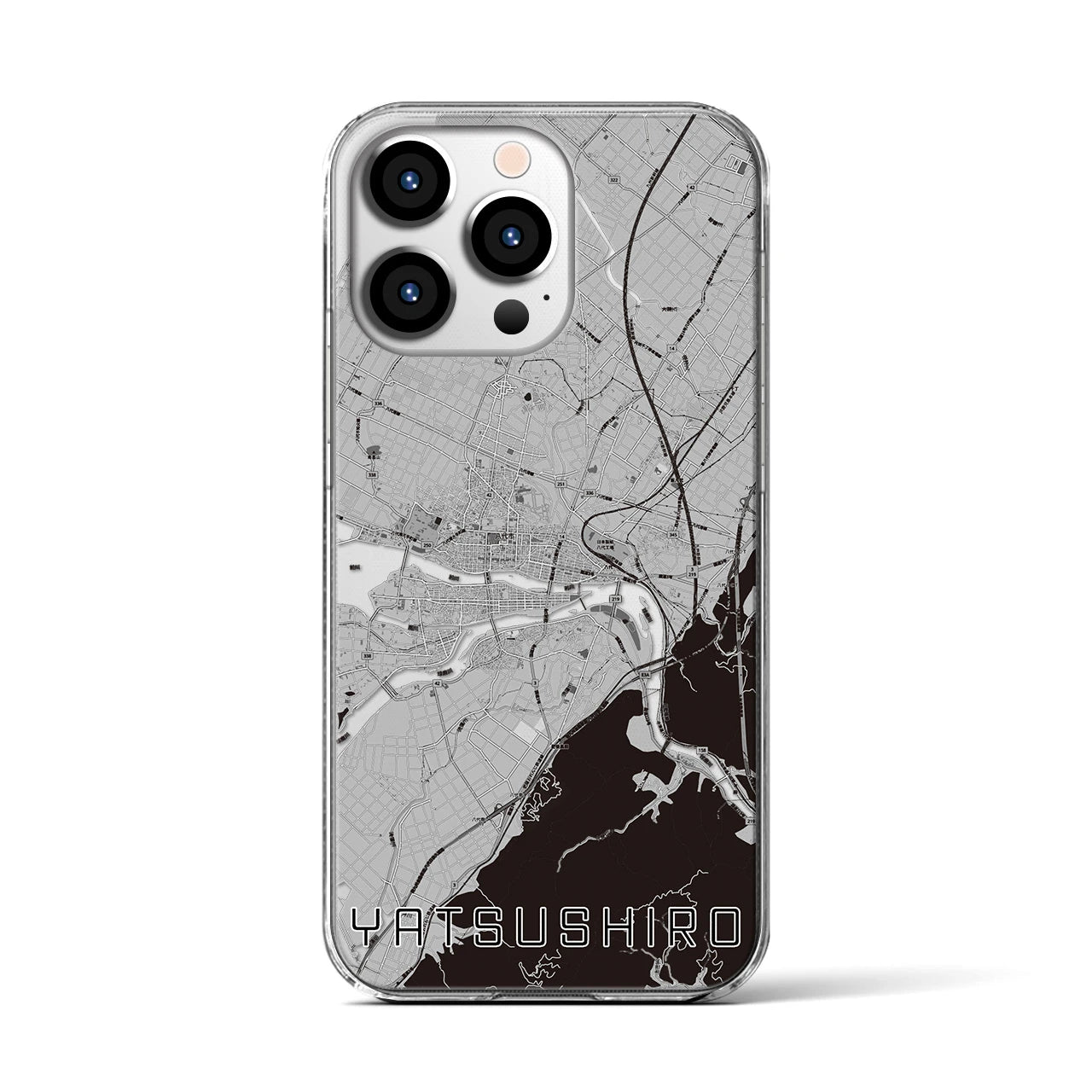 【八代(熊本県)】地図柄iPhoneケース(クリアタイプ)