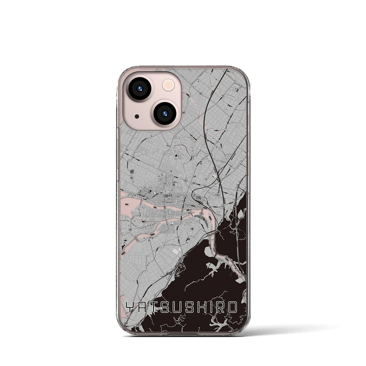 【八代(熊本県)】地図柄iPhoneケース(クリアタイプ)