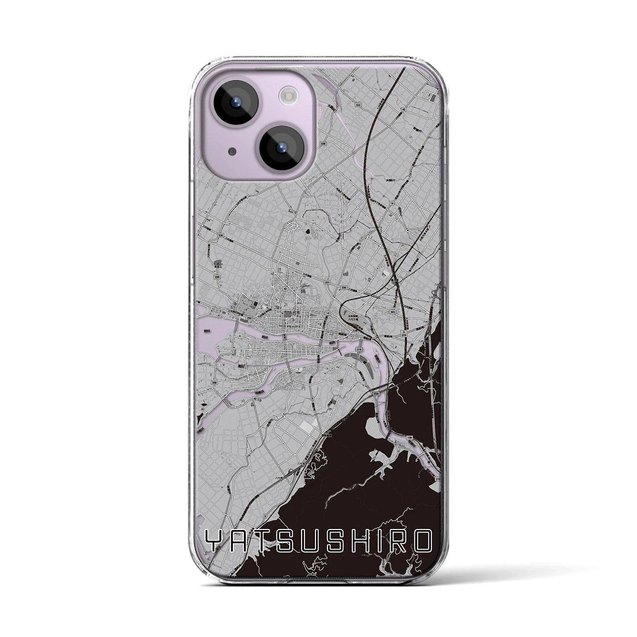 【八代(熊本県)】地図柄iPhoneケース(クリアタイプ)