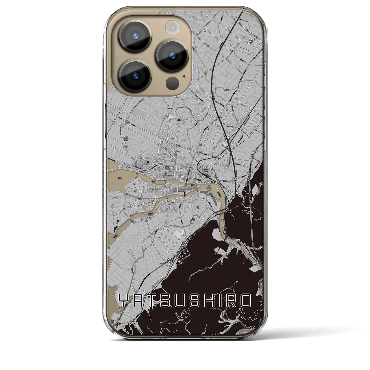 【八代(熊本県)】地図柄iPhoneケース(クリアタイプ)