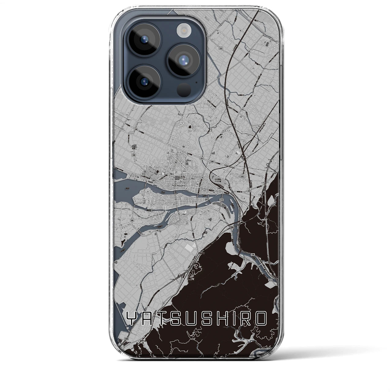 【八代(熊本県)】地図柄iPhoneケース(クリアタイプ)