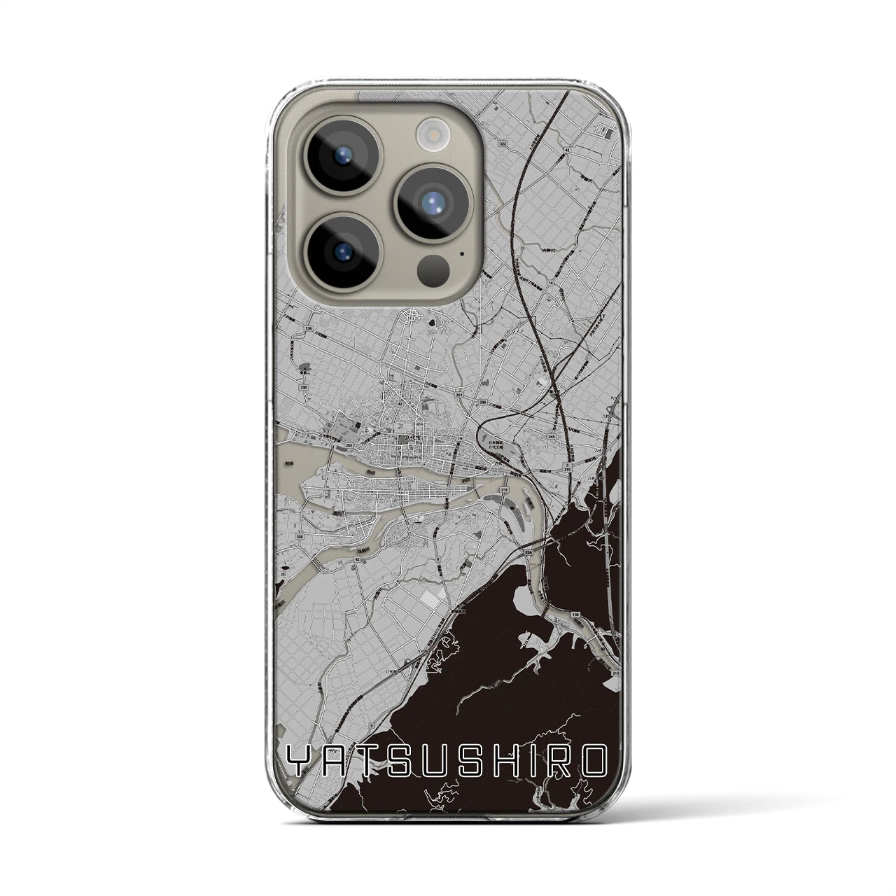 【八代(熊本県)】地図柄iPhoneケース(クリアタイプ)