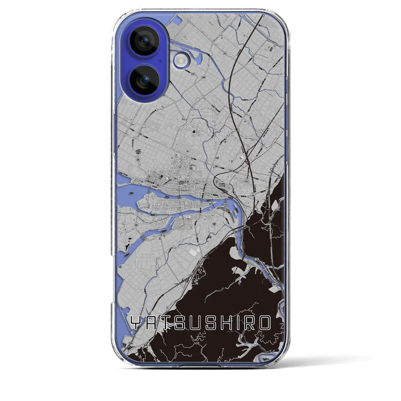 【八代(熊本県)】地図柄iPhoneケース(クリアタイプ)