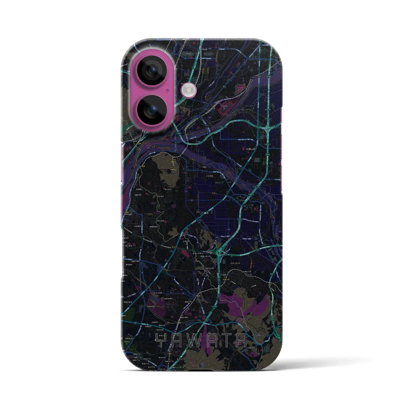 【八幡(京都府)】地図柄iPhoneケース(バックカバータイプ)