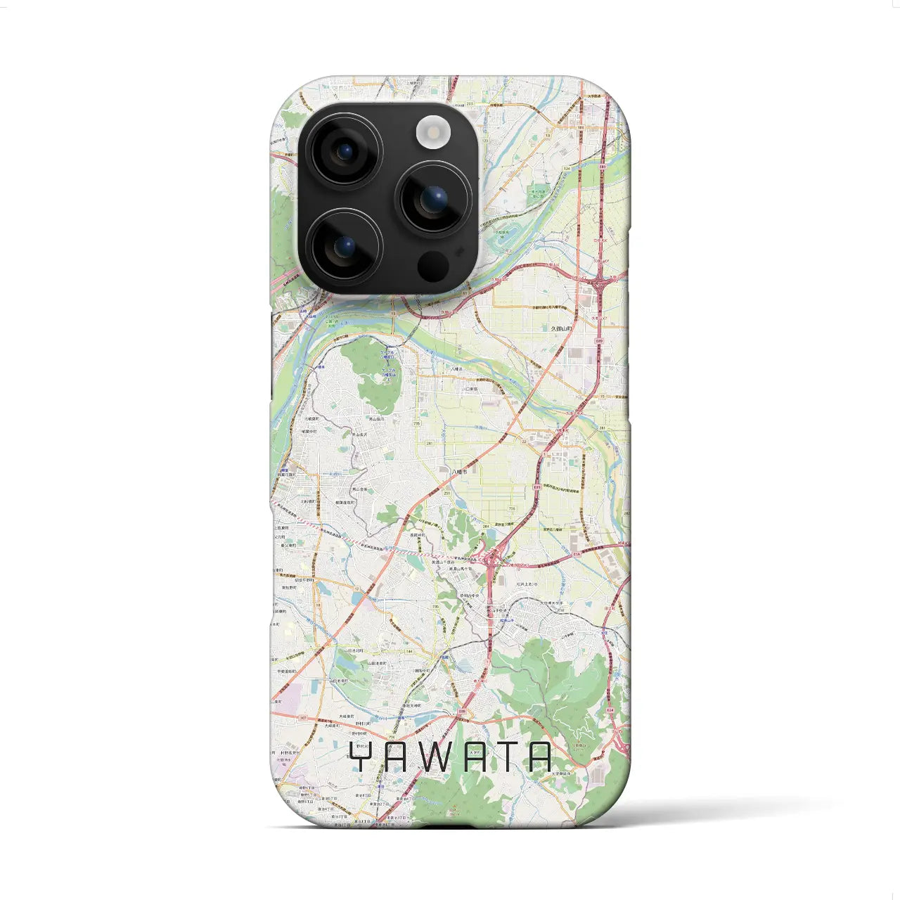 【八幡(京都府)】地図柄iPhoneケース(バックカバータイプ)
