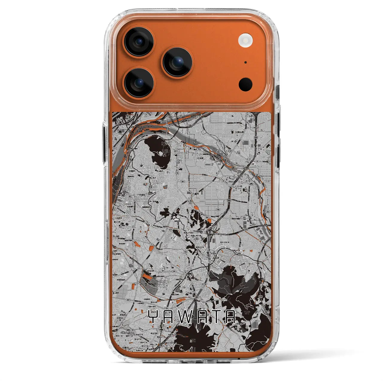 【八幡(京都府)】地図柄iPhoneケース(MagSafeタイプ)