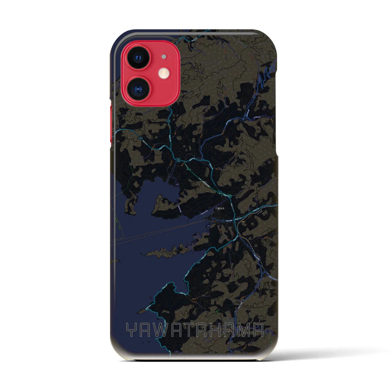 【八幡浜(愛媛県)】地図柄iPhoneケース(バックカバータイプ)