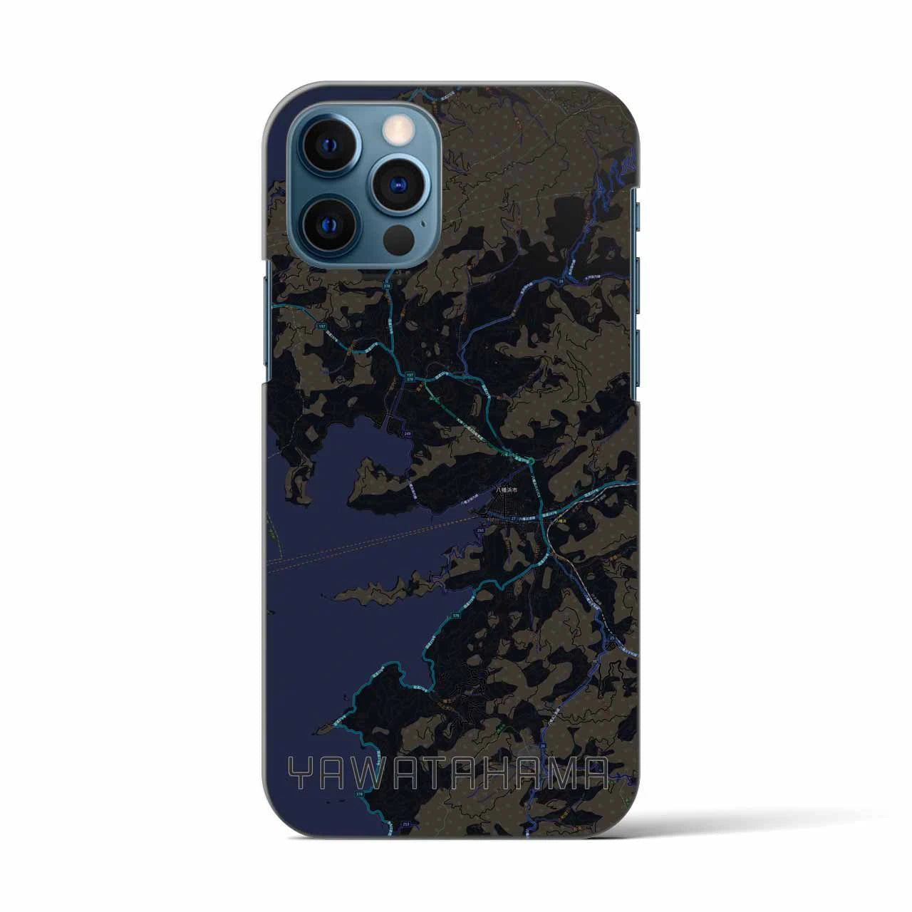 【八幡浜(愛媛県)】地図柄iPhoneケース(バックカバータイプ)