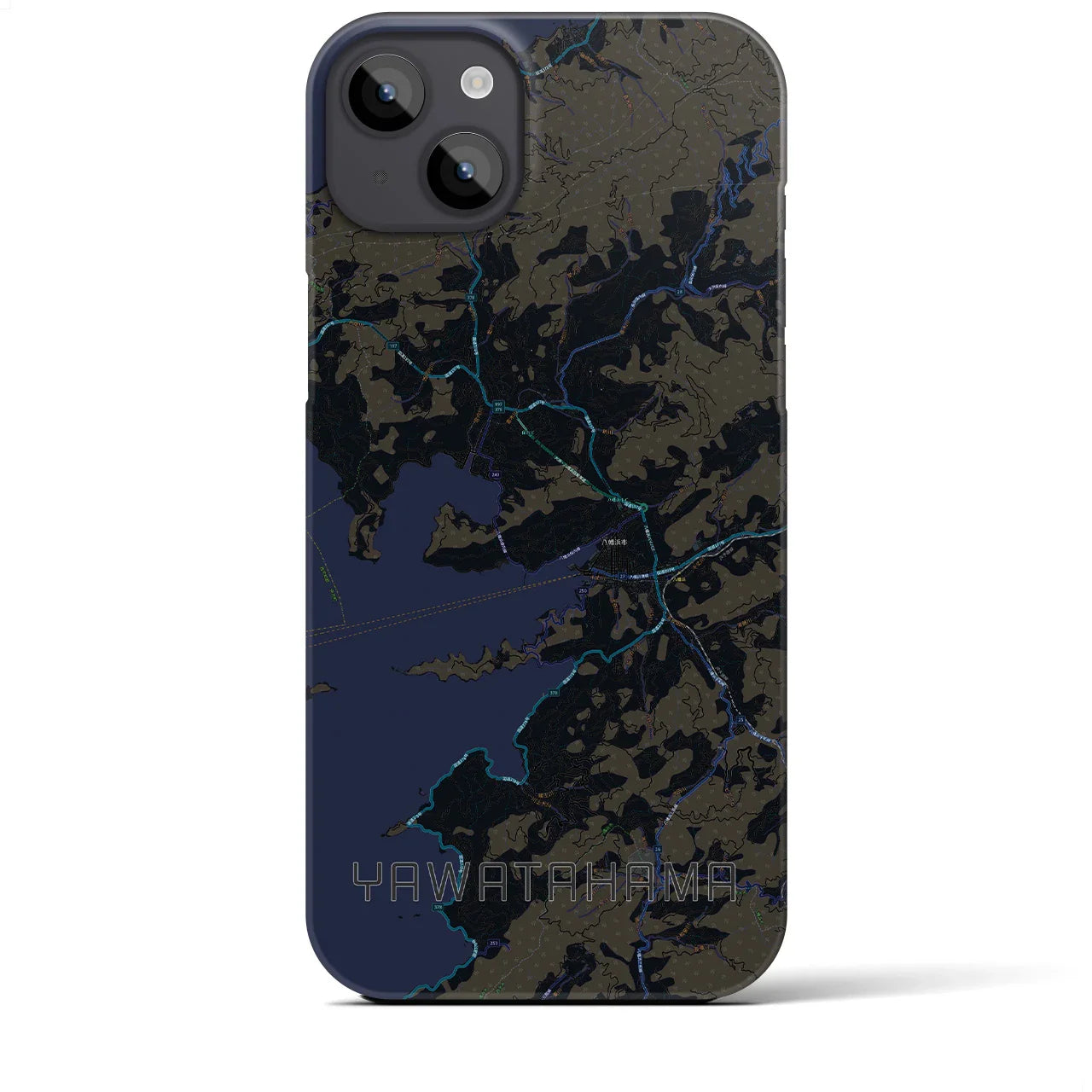 【八幡浜(愛媛県)】地図柄iPhoneケース(バックカバータイプ)