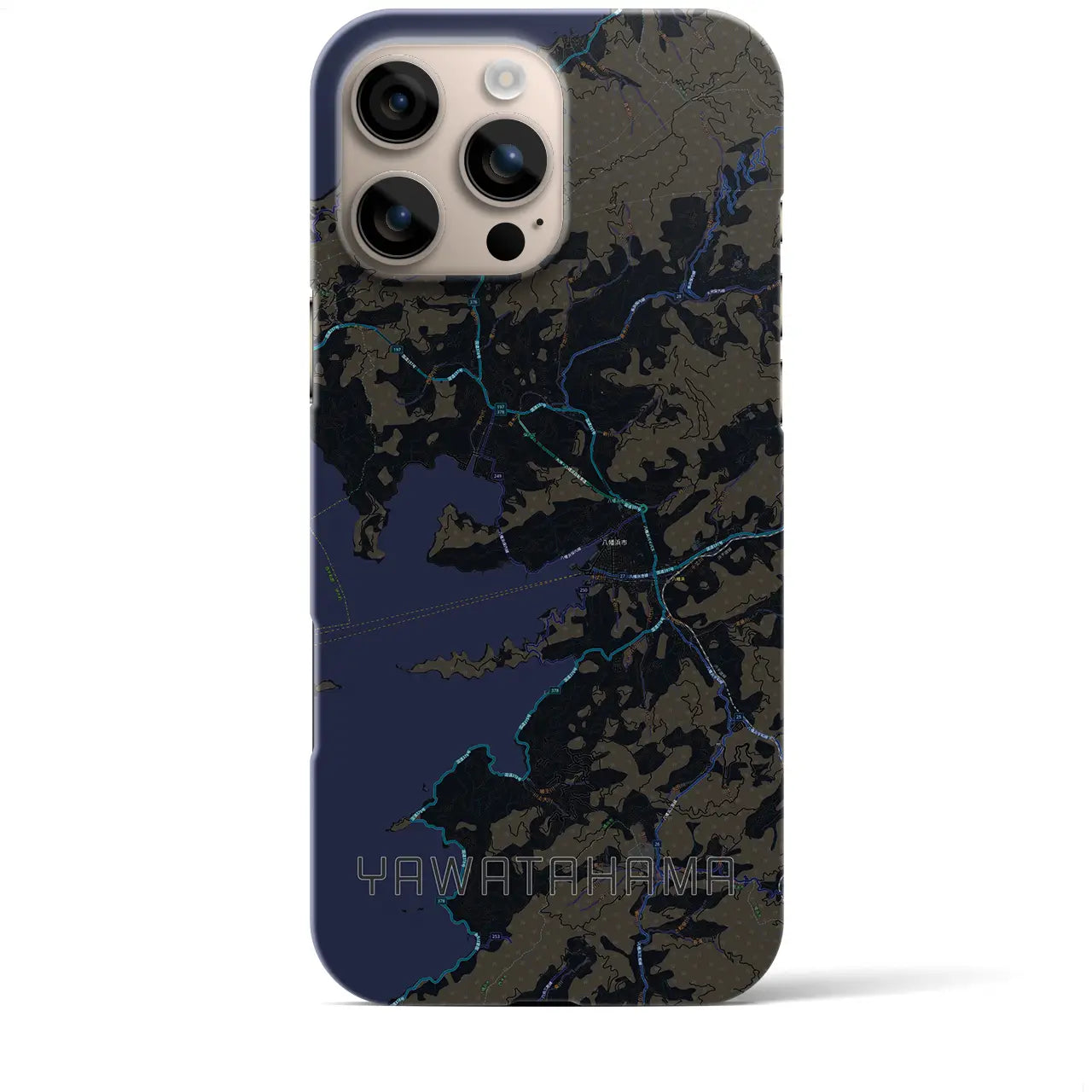 【八幡浜(愛媛県)】地図柄iPhoneケース(バックカバータイプ)