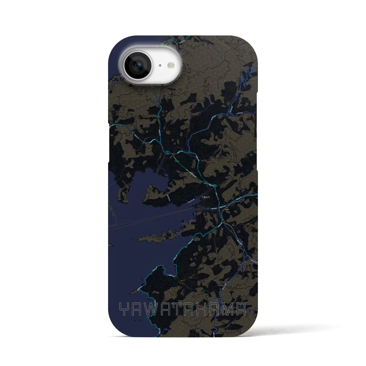 【八幡浜(愛媛県)】地図柄iPhoneケース(バックカバータイプ)