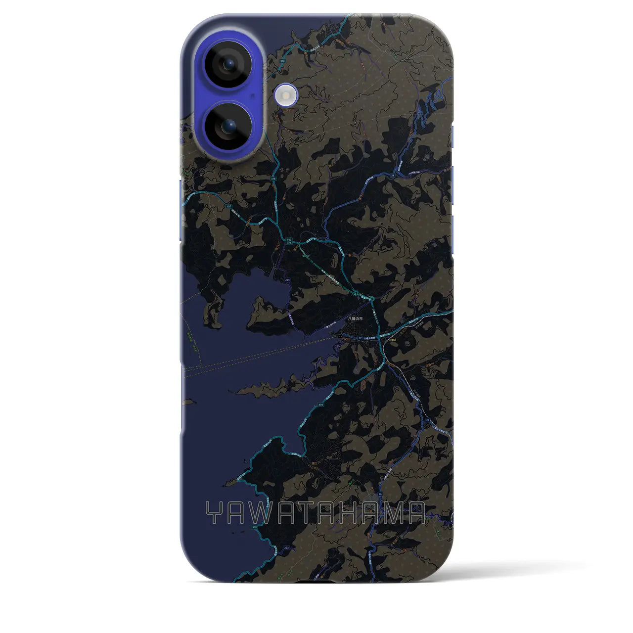 【八幡浜(愛媛県)】地図柄iPhoneケース(バックカバータイプ)