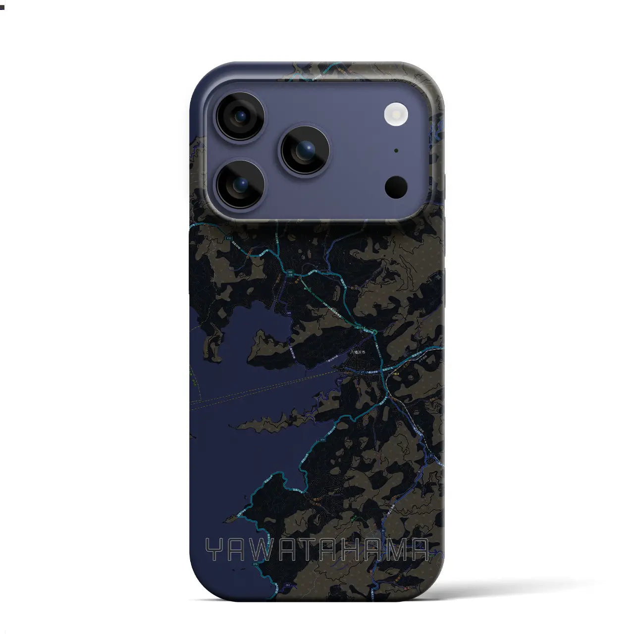 【八幡浜(愛媛県)】地図柄iPhoneケース(バックカバータイプ)