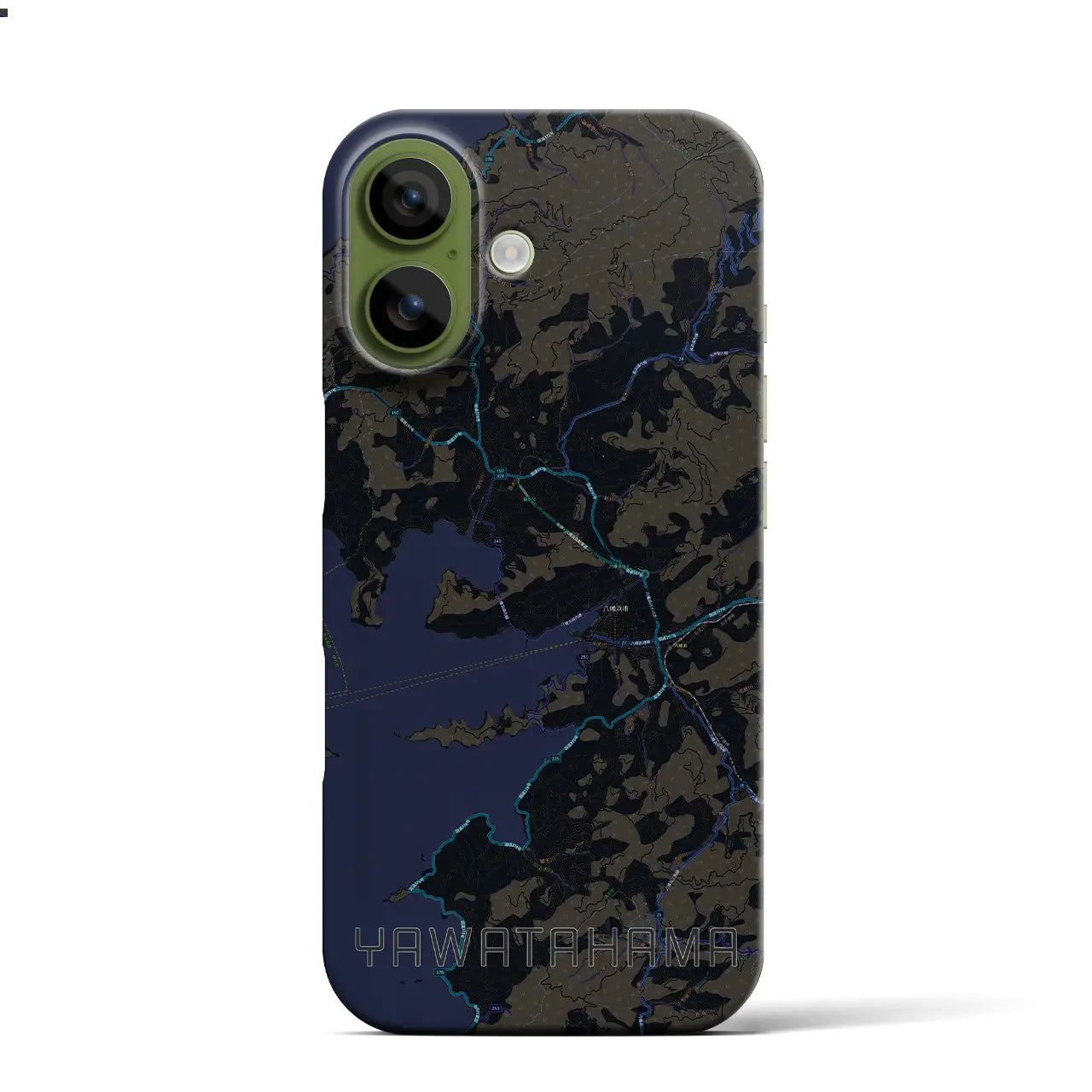 【八幡浜(愛媛県)】地図柄iPhoneケース(バックカバータイプ)