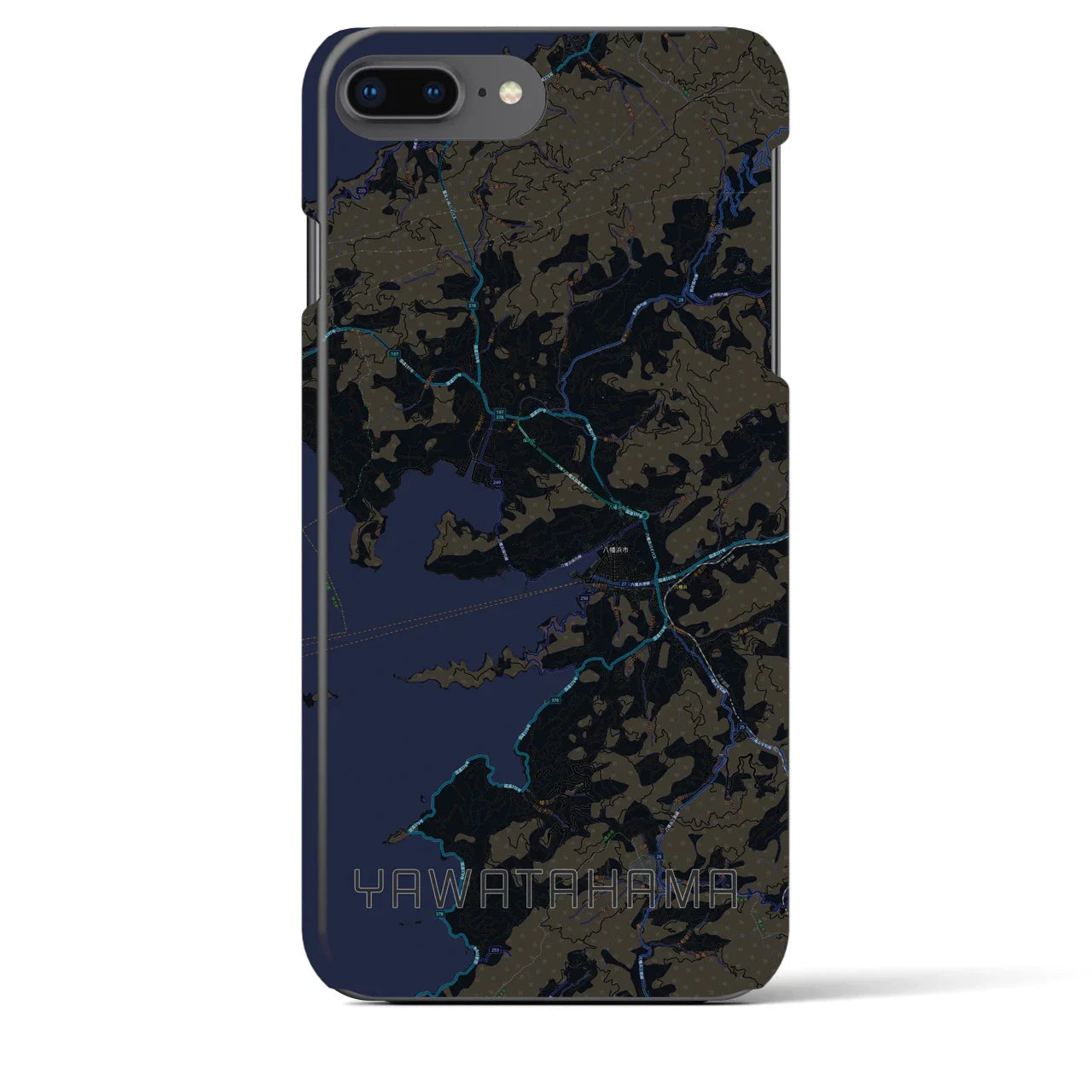 【八幡浜(愛媛県)】地図柄iPhoneケース(バックカバータイプ)