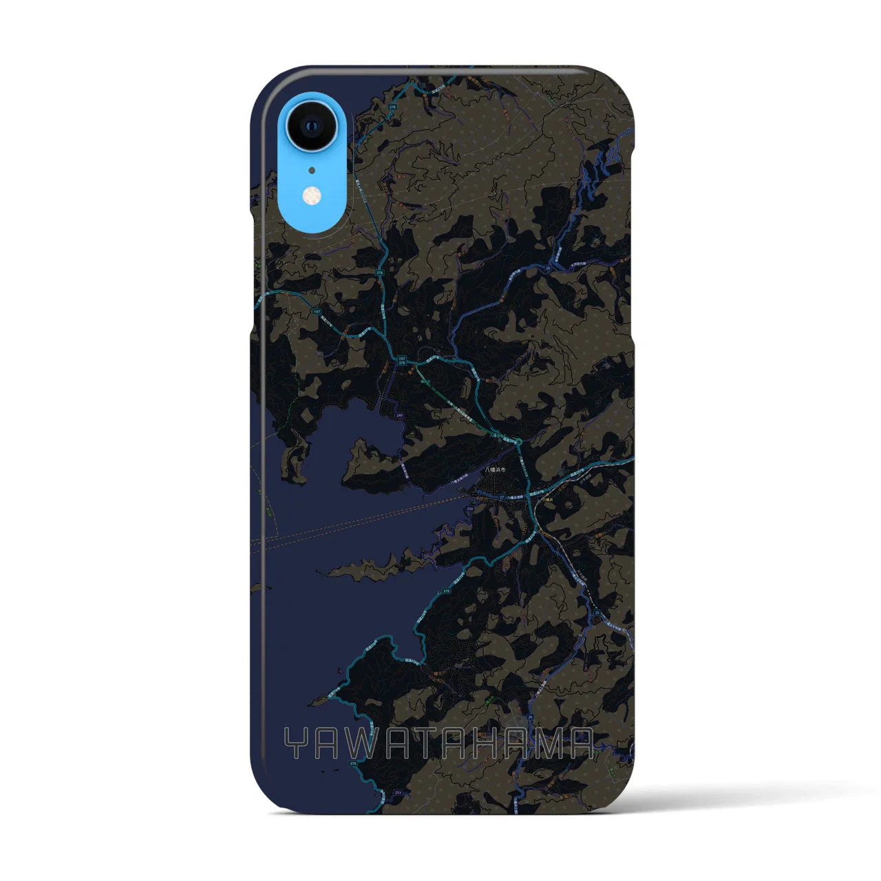 【八幡浜(愛媛県)】地図柄iPhoneケース(バックカバータイプ)