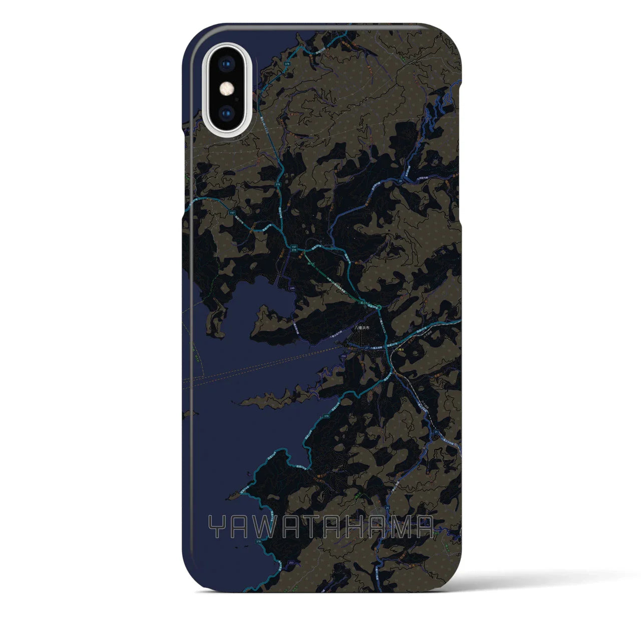 【八幡浜(愛媛県)】地図柄iPhoneケース(バックカバータイプ)