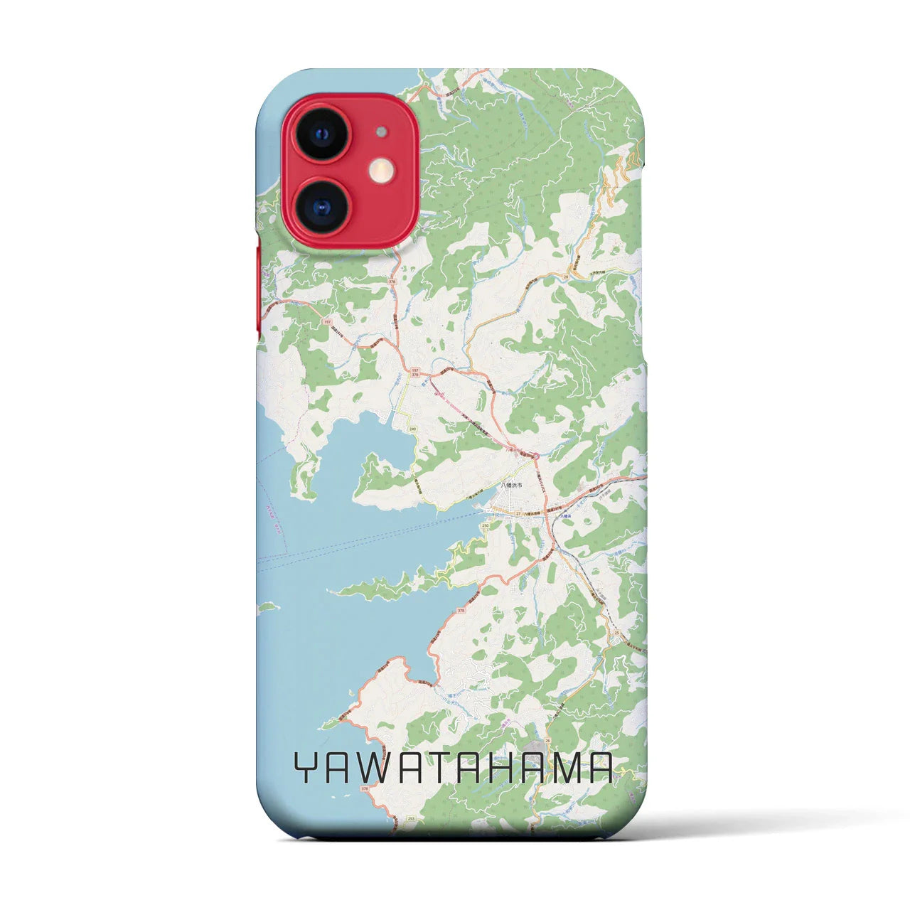 【八幡浜(愛媛県)】地図柄iPhoneケース(バックカバータイプ)
