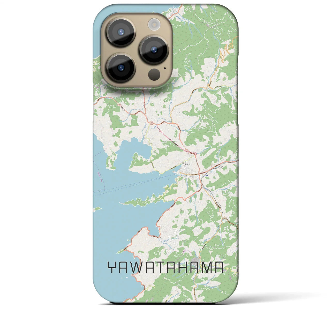 【八幡浜(愛媛県)】地図柄iPhoneケース(バックカバータイプ)