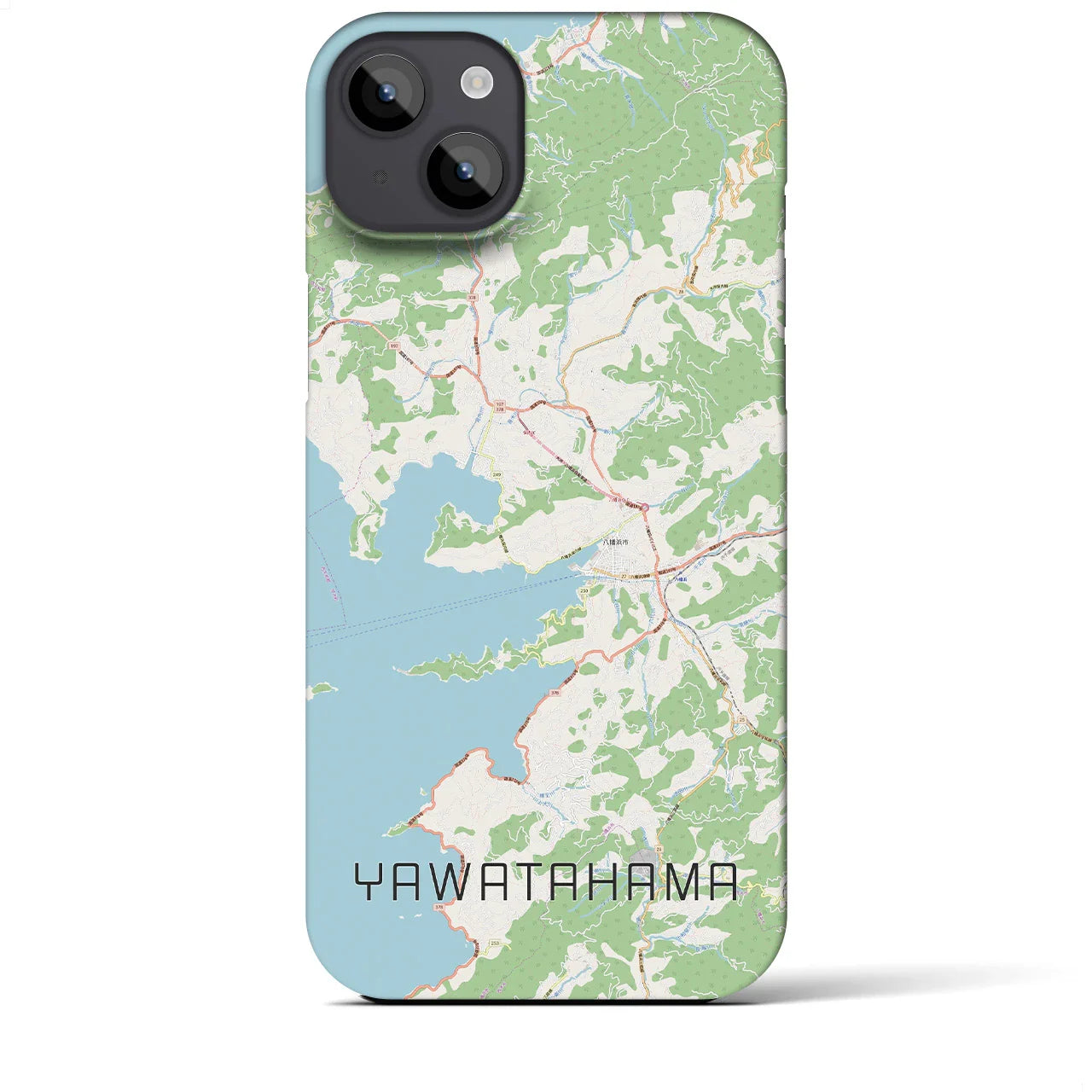 【八幡浜(愛媛県)】地図柄iPhoneケース(バックカバータイプ)