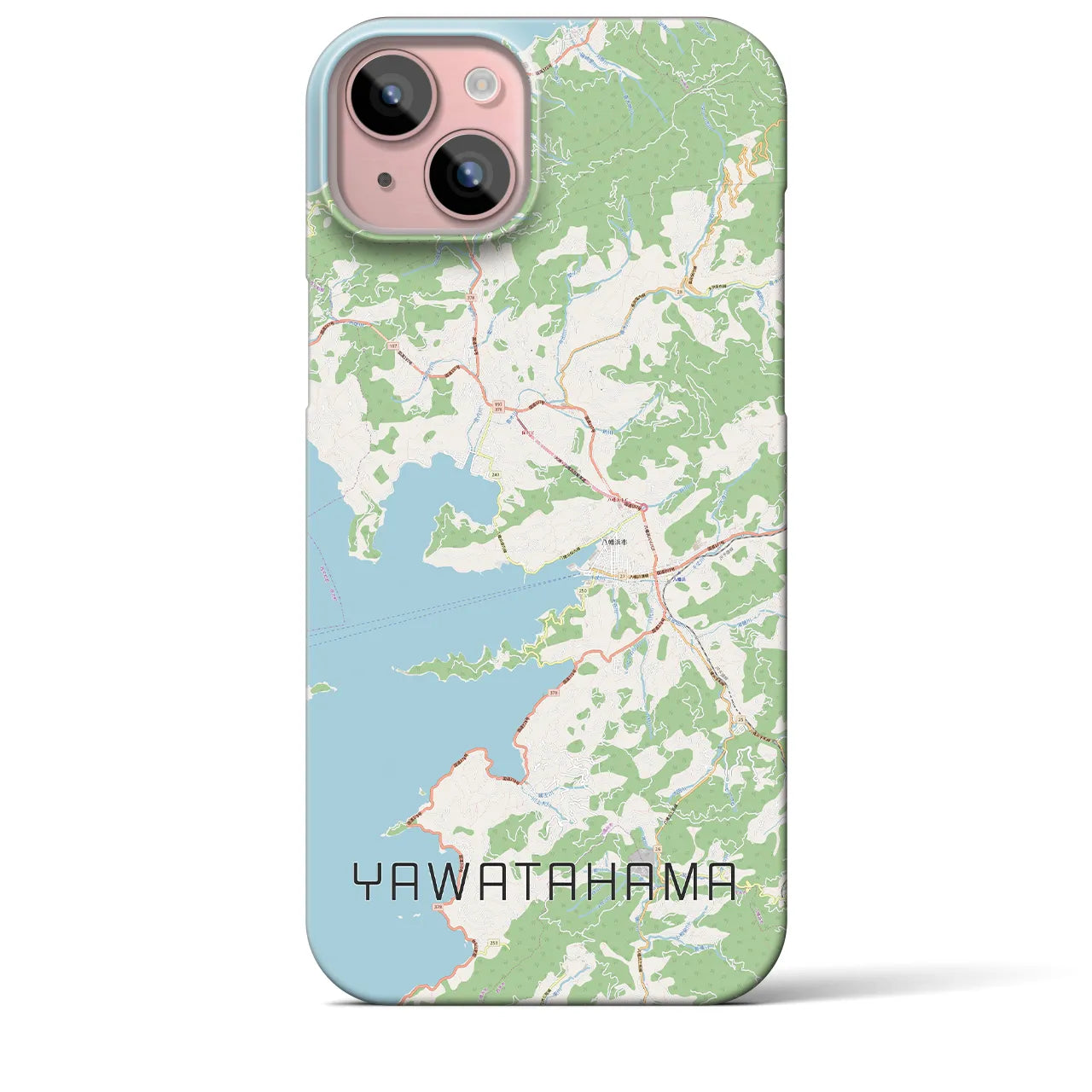 【八幡浜(愛媛県)】地図柄iPhoneケース(バックカバータイプ)