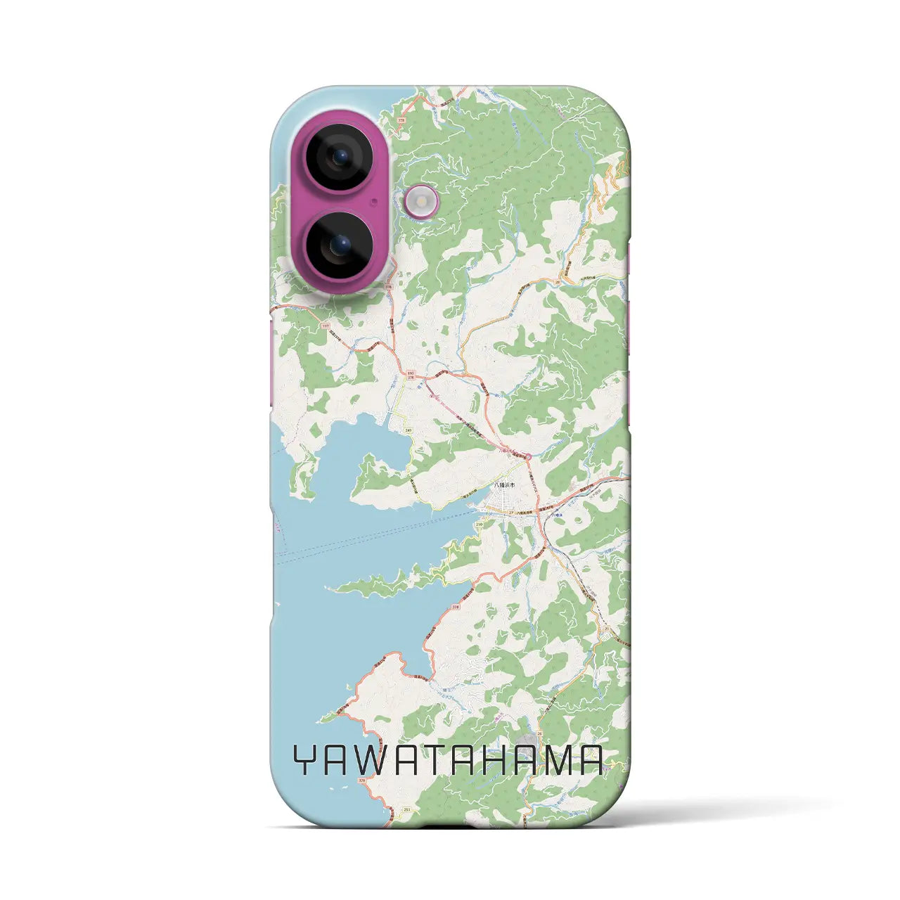 【八幡浜(愛媛県)】地図柄iPhoneケース(バックカバータイプ)