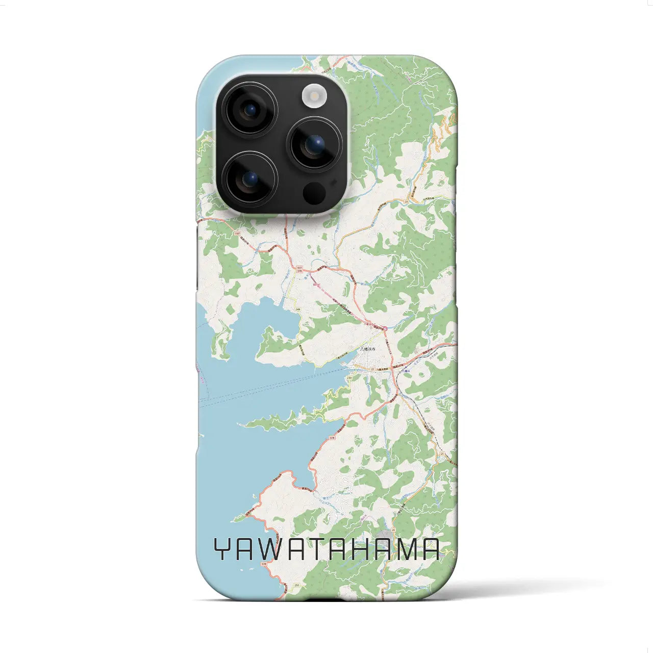 【八幡浜(愛媛県)】地図柄iPhoneケース(バックカバータイプ)