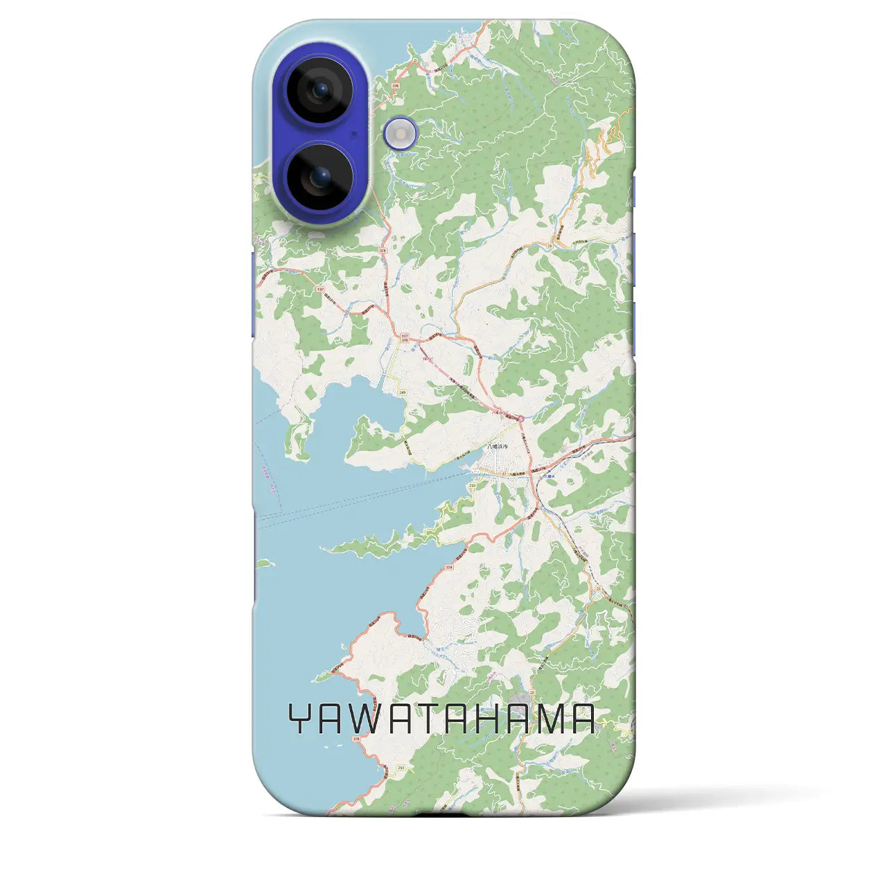 【八幡浜(愛媛県)】地図柄iPhoneケース(バックカバータイプ)ナチュラル・iPhone 16 Pro Max 用