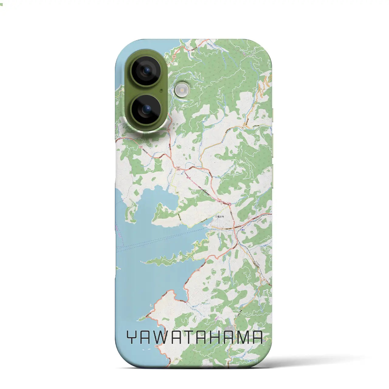 【八幡浜(愛媛県)】地図柄iPhoneケース(バックカバータイプ)