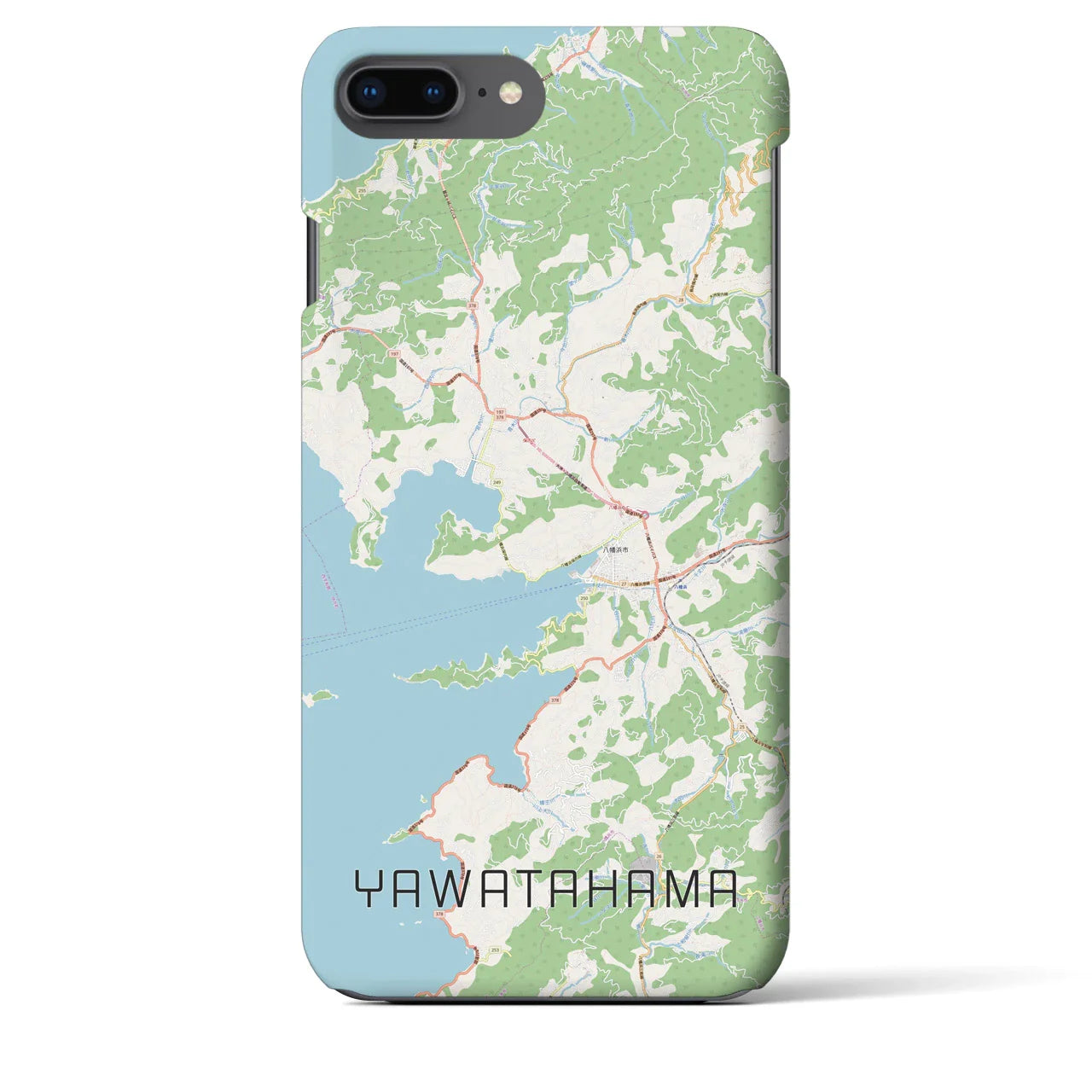 【八幡浜(愛媛県)】地図柄iPhoneケース(バックカバータイプ)